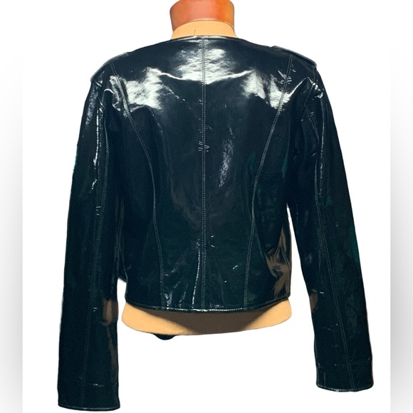 AS by DF,  Recycle Patent Leather, Moto Jacket - Picture 3 of 13